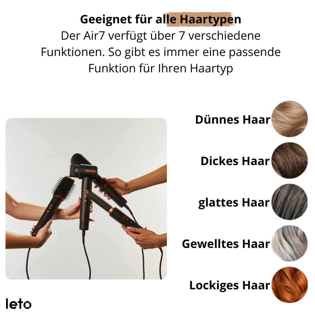 Leto Air7 Airstyler – 7 individuelle Funktionen