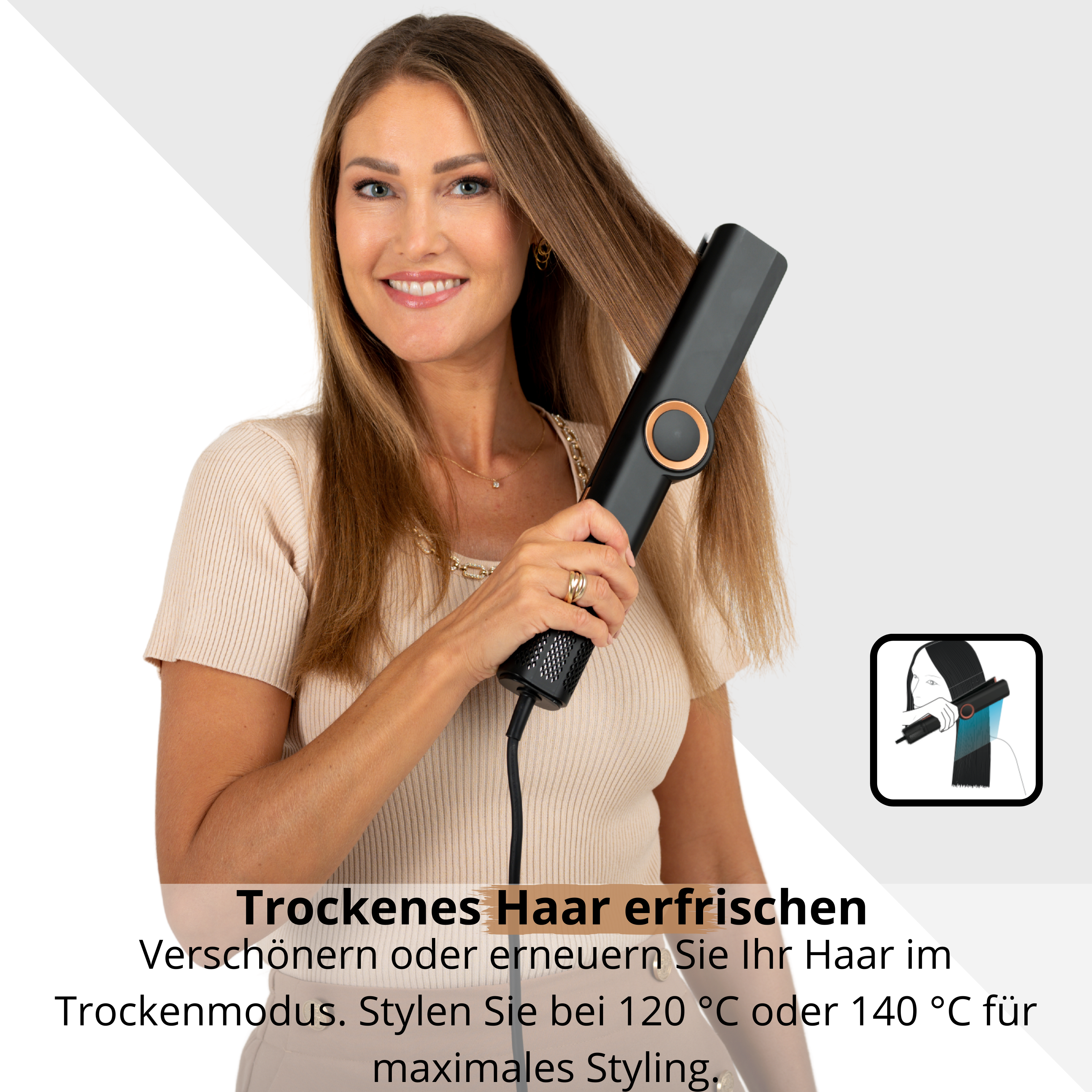 Leto Hairstrait Glätteeisen - 2 Einzelfunktionen